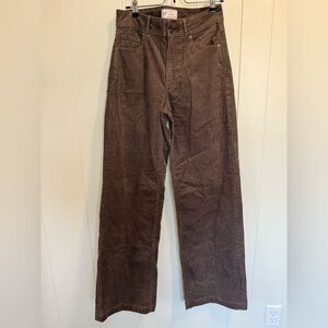 GAP high stride 28T Brown Corduroy wide-leg slouchy baggy Pants